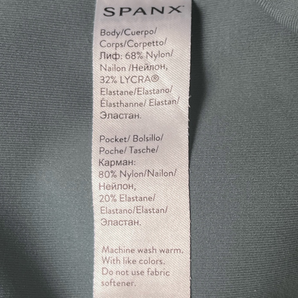 SPANX Shape 7/8 Booty Boost Leggings Womens Small Olive Green Slimming - Picture 8 of 13